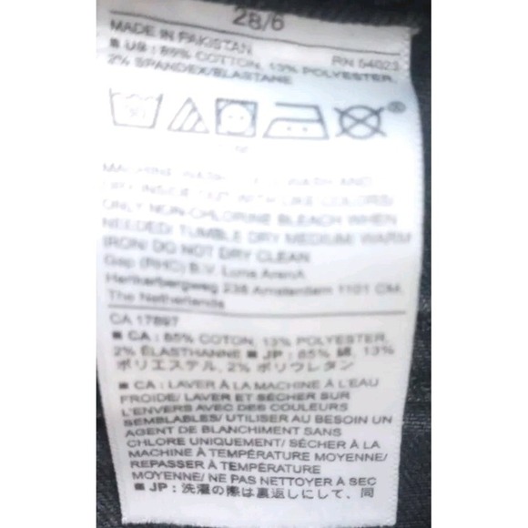 Banana Republic Jeans Women's Size 28/6 Black High Rise Slim Straight‎ Leg Denim - Picture 8 of 16